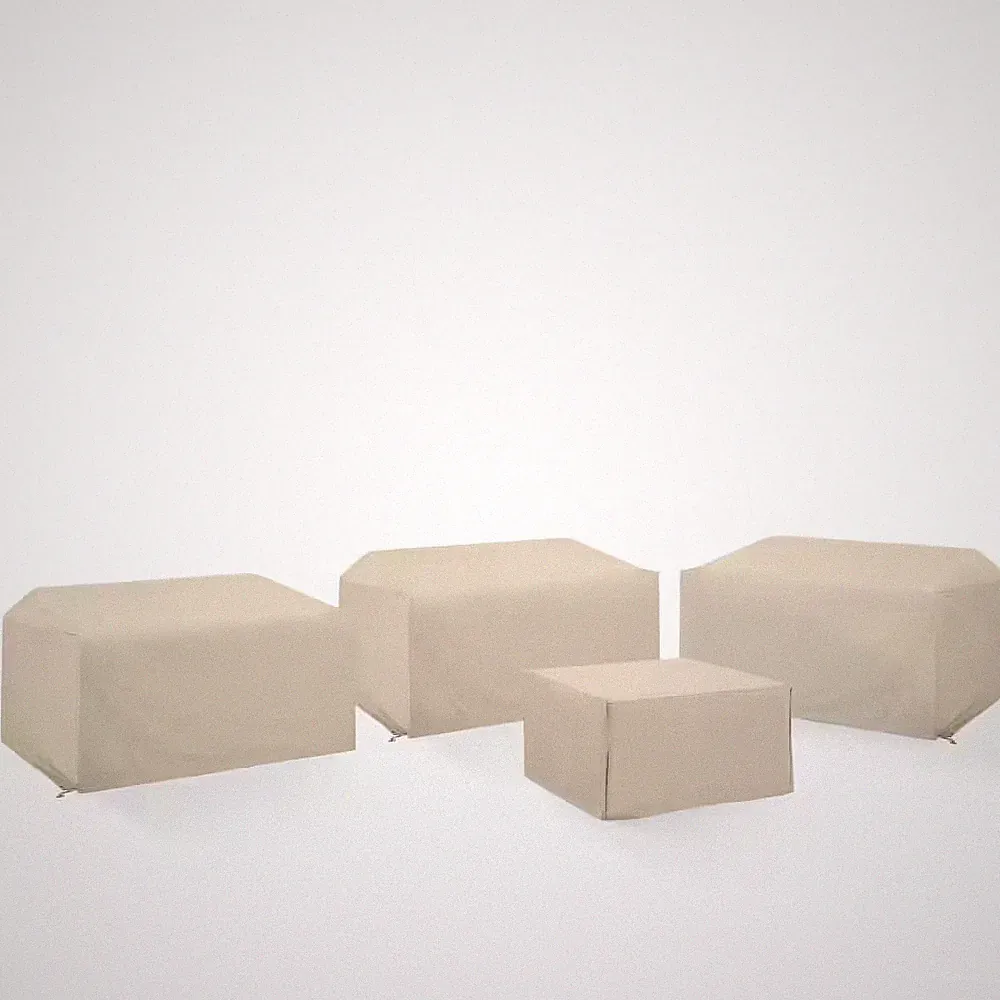 4-Piece Tan Outdoor Sectional Furniture Cover Set