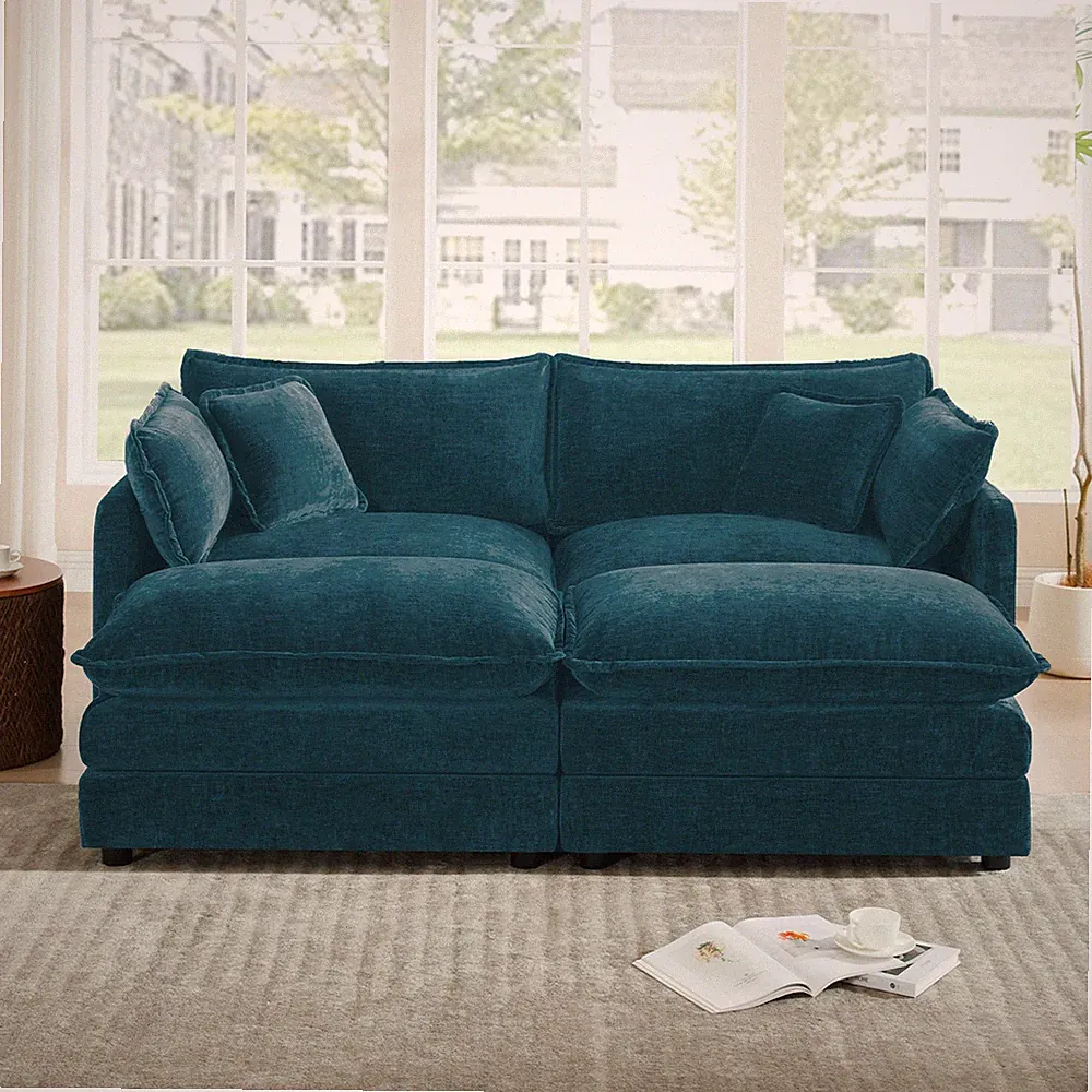 4 - Piece Upholstered Sectional Sofa, 1 - Piece of 2 Seater Sofa and 2- Piece