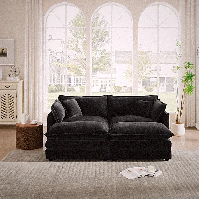 4 - Piece Upholstered Sectional Sofa, 1 - Piece of 2 Seater Sofa and 2- Piece of