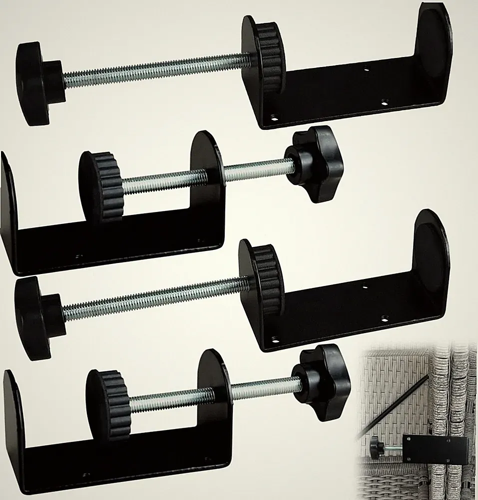 4 Sets Patio Furniture Clips, Adjustable Sectional Couch Sofa Funiture Clamps, S