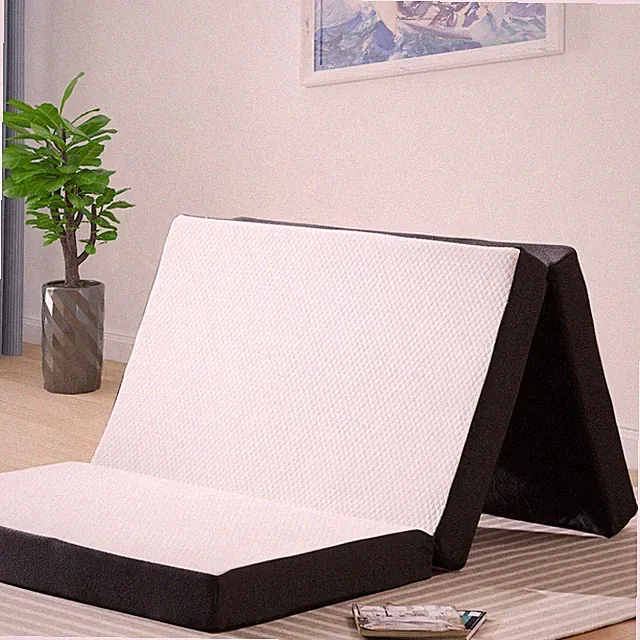 4" Tri-fold Memory Foam Mattress, Foldable Portable Floor Bed,Washable Cover