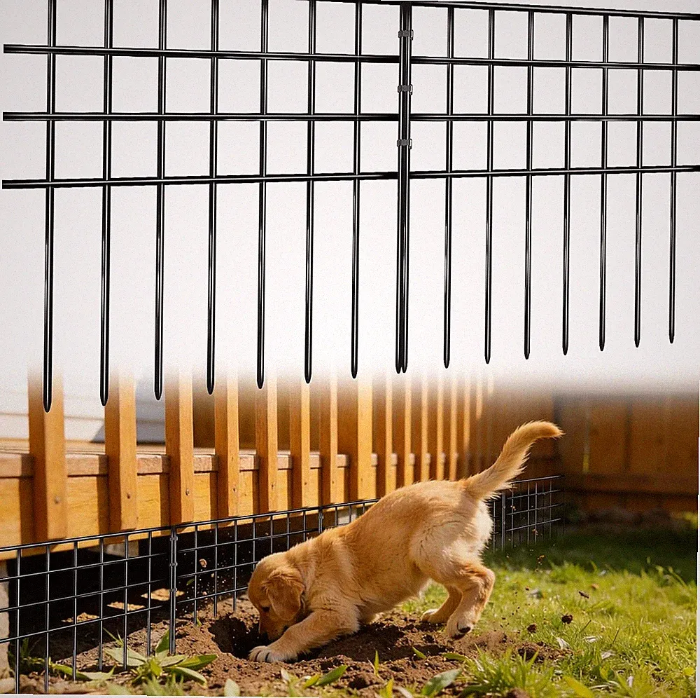 42.5ft(L) x 13in(H) Garden Fence Animal Barrier, 30 Panels No Dig Fence Panels..
