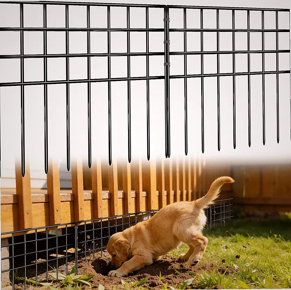 42.5Ft(L) X 13In(H) Garden Fence Animal Barrier, 30 Panels No Dig Fence Panels f