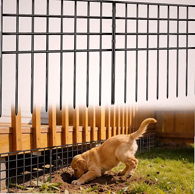 42.5Ft(L) X 13In(H) Garden Fence Animal Barrier, 30 Panels No Dig Fence Panels f