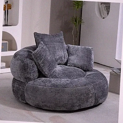 42'' Oversized Round Chair, Single Lounge Chaise Upholstered Sofa Bed with