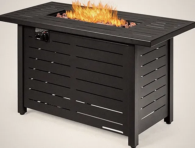 42'' Rectangular Propane Gas Fire Pit Table, 60,000 BTU Heater Outdoor Table W/C