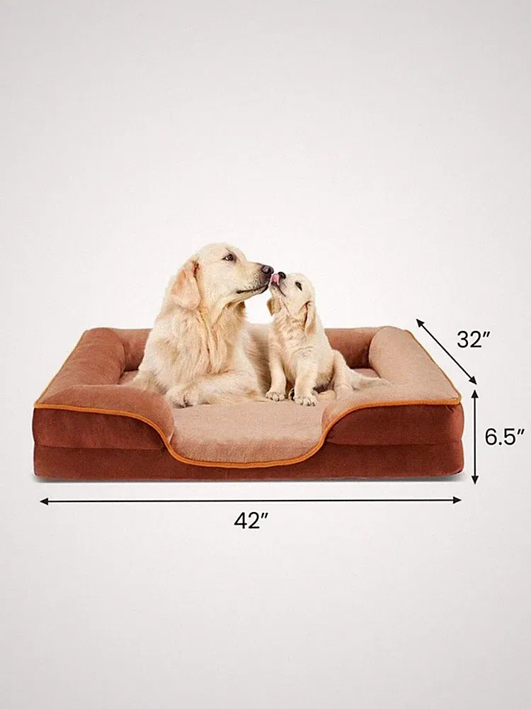 42"x32" Orthopedic Dog Bed, XL Pet Sofa Bed with Egg Crate Foam