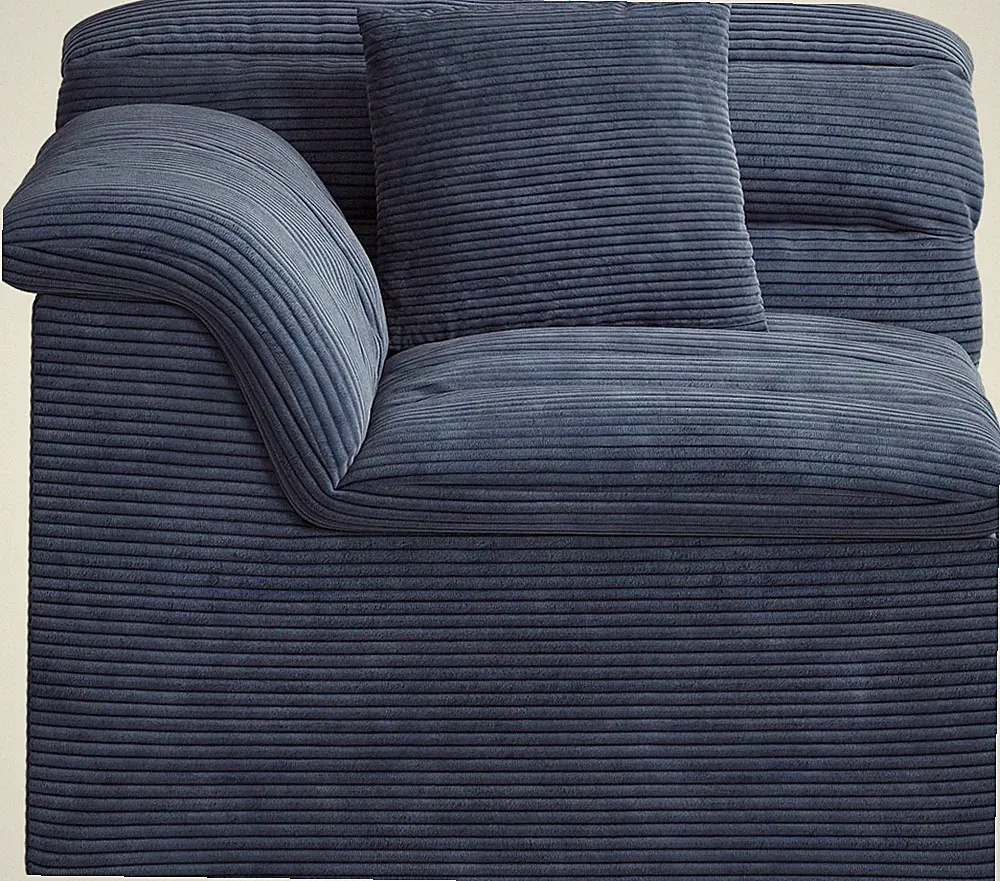 44" Cloud Sectional Couch with Single Arm, Modern Compressed Sofa, Comfy Sleeper