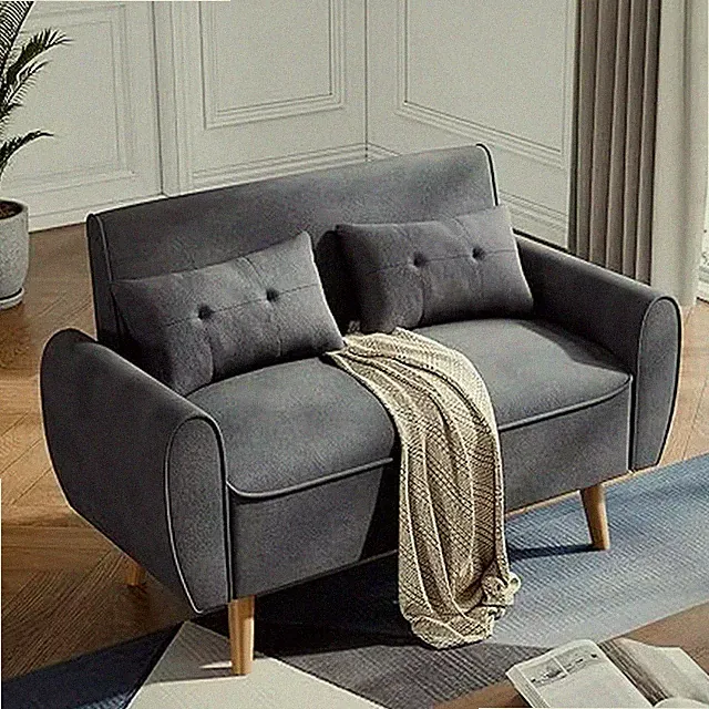 47-Inch Small Double Sofa, Double Sofa Set, Suitable for Small Space Bedroom Off