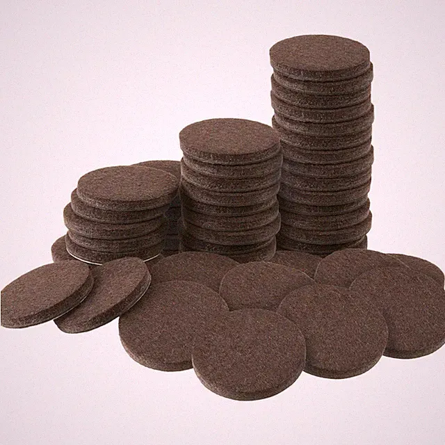 48-Piece Brown 4728695N 1" Heavy Duty Felt Furniture Pads for Hardwood Floors