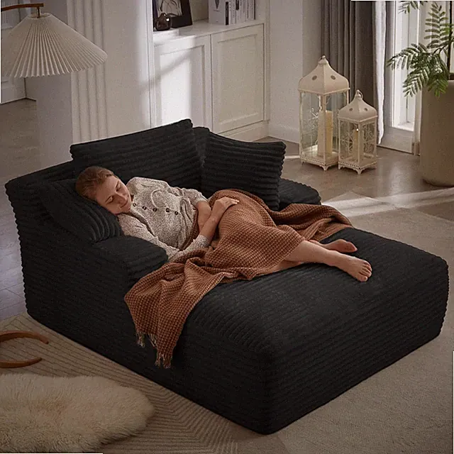 49.2" Full Foam Oversized Chaise Lounge Chair Cozy Cloud Couch, Modern Plush Cor