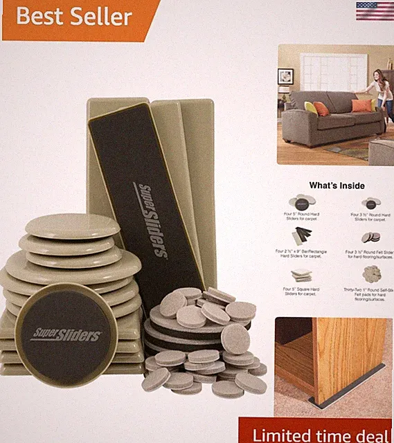 4912895N Reusable Furniture Moving Kit for All Floor Types – Move Heavy Furni...