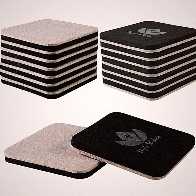 4in Square Felt Sliders for Hard Surfaces Heavy Duty Reusable Furniture Movers