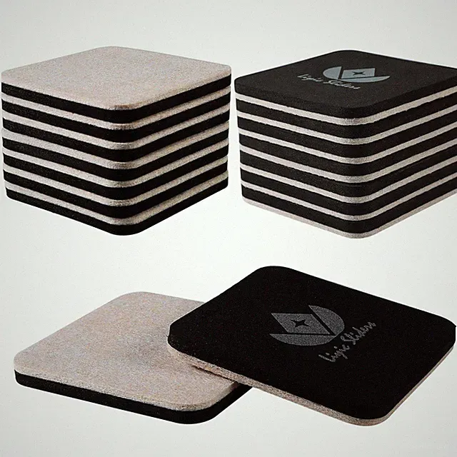 4in Square Felt Sliders for Hard Surfaces - Heavy Duty Reusable Hardwood Floo...