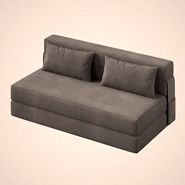 4in1 Folding Sofa Bed Convertible Sleeper Soft Corduroy Loveseat Couch w/ Pillow