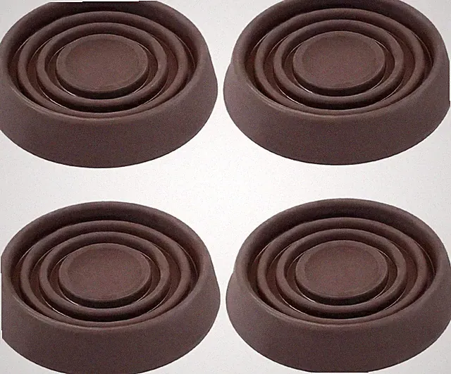4Pack Bed Stoppers Furniture Wheel Cups Rubber Caster Stops for Sofa Chair Floor