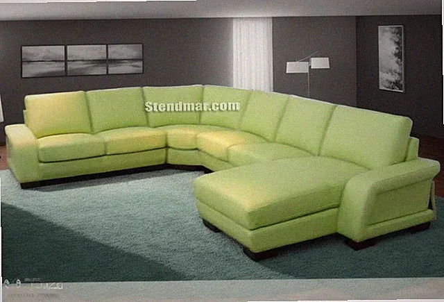 4PC MODERN EURO DESIGN LEATHER SECTIONAL SOFA S1108 (Custom Made options)