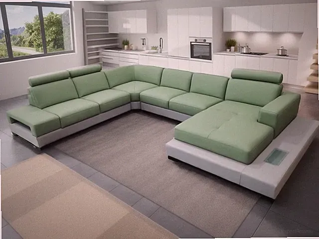 4PC Modern Euro style leather sectional sofa set S1006-4