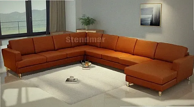 4PC NEW EURO DESIGN SECTIONAL LEATHER SOFA S1835B CUSTOM MADE OPTIONS AVAILABLE