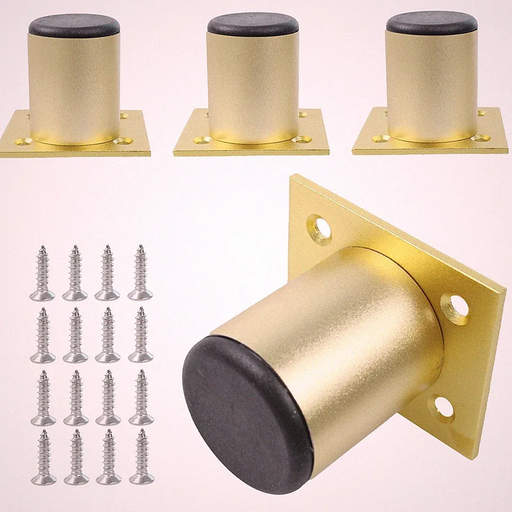 4PCS 2Inch Gold Adjustable Furniture Legs, Aluminum Alloy Round Sofa Bed Cabi...