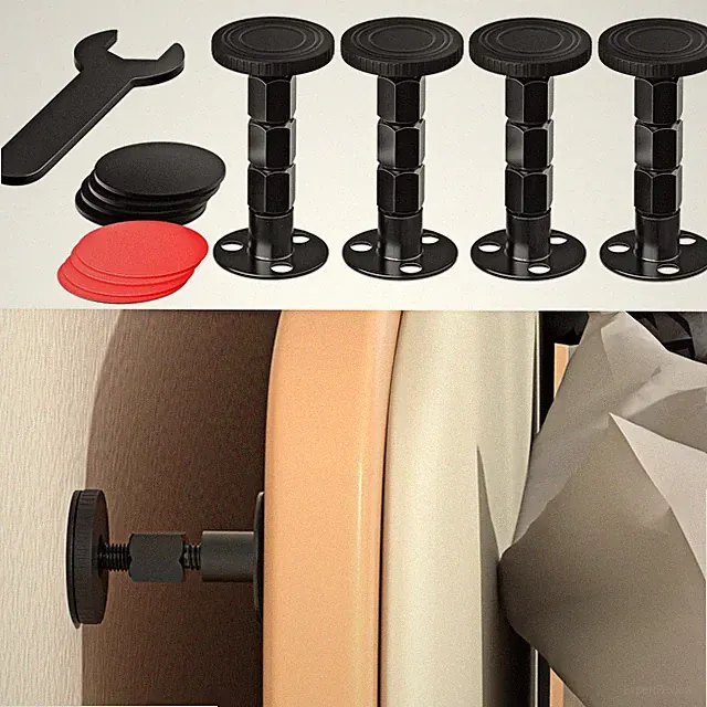 4PCS Adjustable Threaded Bed Frame AntiShake Tool 1.184.13in