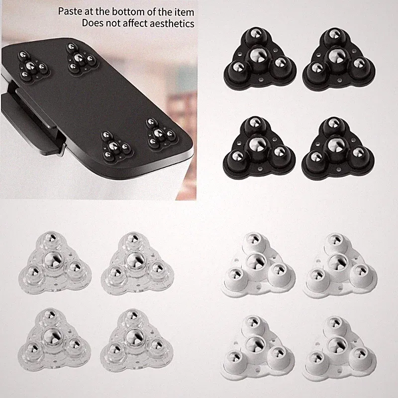 4pcs Furniture Mover Rollers Not Drill Adhesive Base Casters for Sofa Bed Table