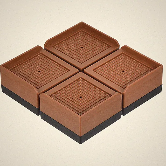 4pcs Furniture Risers 1.5 Inch Square Bed Risers Adjustable Couch Riser Blocks