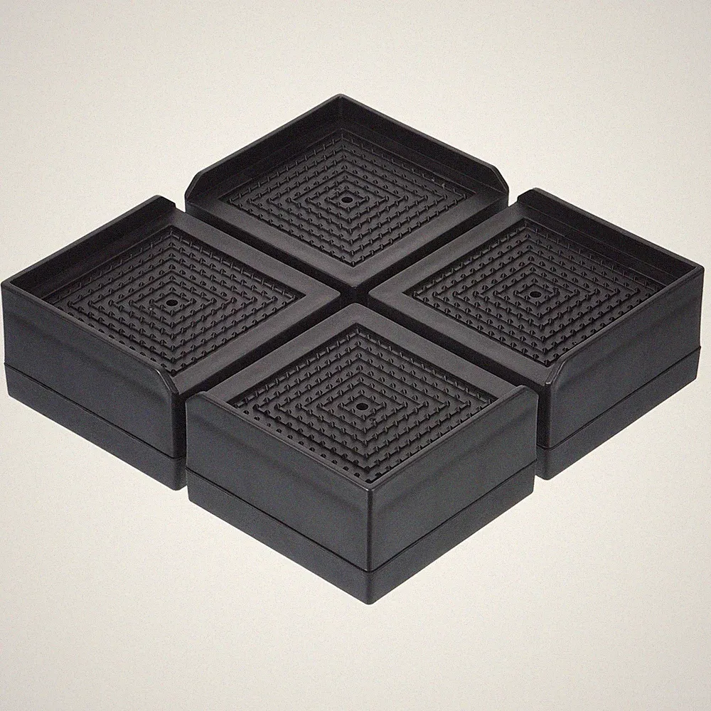4Pcs Furniture Risers 1.5" Square Bed Risers Adjustable Couch Lifter Block