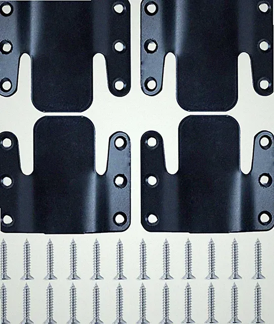 4PCS Sectional Sofa Connector Brackets Metal Couch Fastener Clips w/Screws