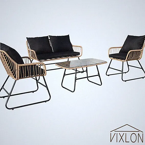 4X Outdoor Patio Furniture Set Sectional Sofa Rattan Chair Wicker Set w/ Cushion