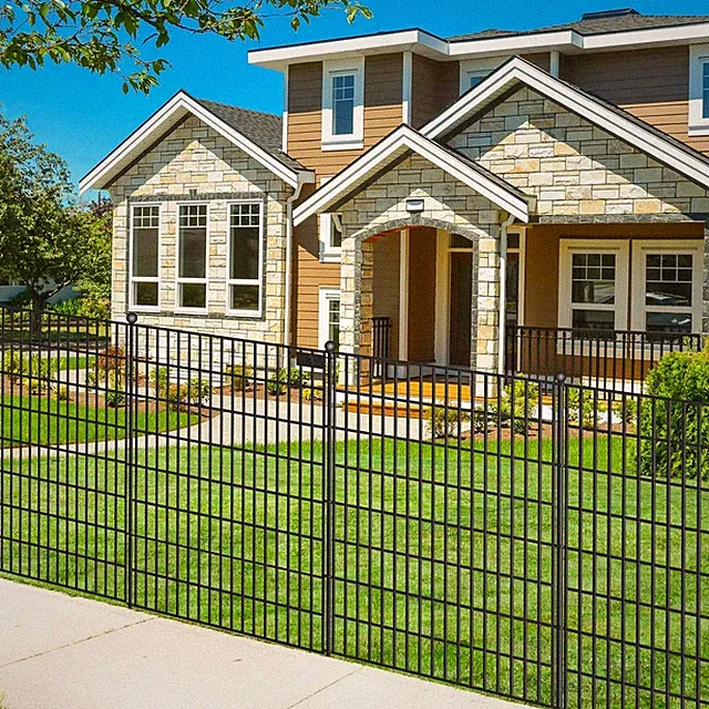 5 Panels No Dig Garden Fence with Gate, 40 In(H) X 12.1 Ft(L) Metal Fence Panels