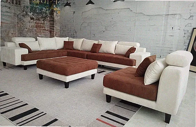 5-Piece Contemporary Microfiber Sectional Sofa Set S150LNE (Custom made options)