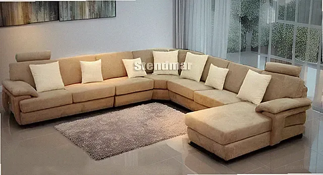 5-Piece Modern Microfiber Fabric Sectional Sofa Set S291M (custom made options)