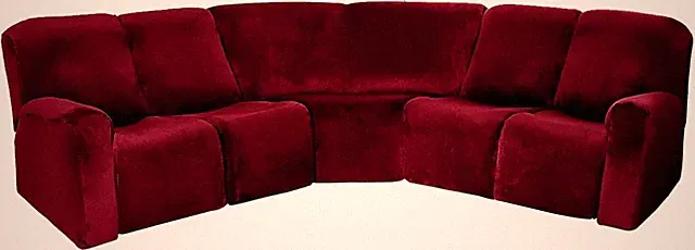 5 Seat Sofa Recliner Sofa L Shape Velvet Covers Sectional Stretch Slipcover US