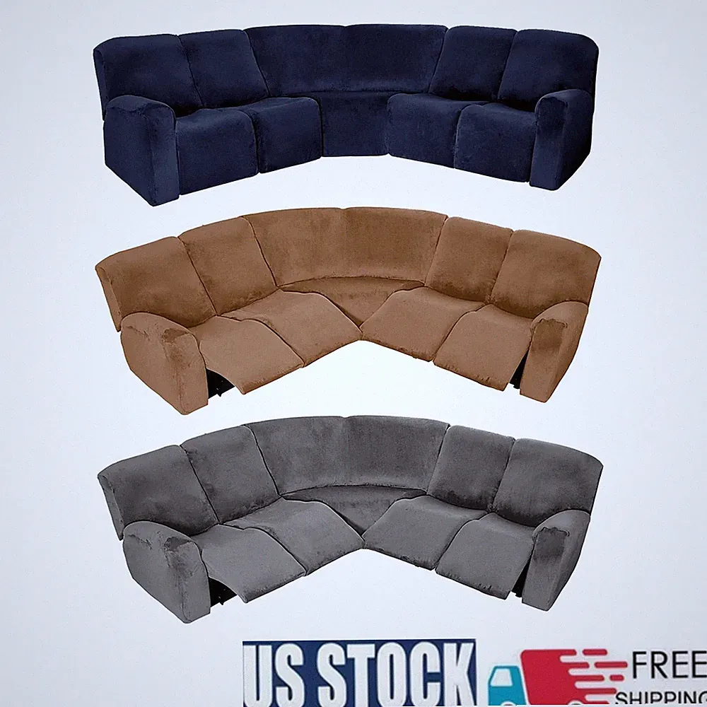 5 Seater Recliner Sofa Cover Stretch Couch Cover Sectional Corner Sofa Slipcover