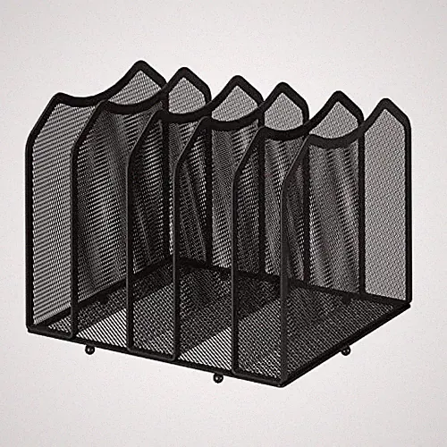 5 Section Mesh File Sorter Organizer Bookshelf for Home Office Desk Table