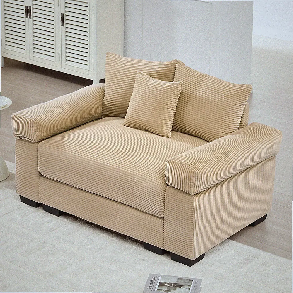 54.3" Oversized Cloud Modular Sectional Couch,Extra-Thick Armrests Good Resilie