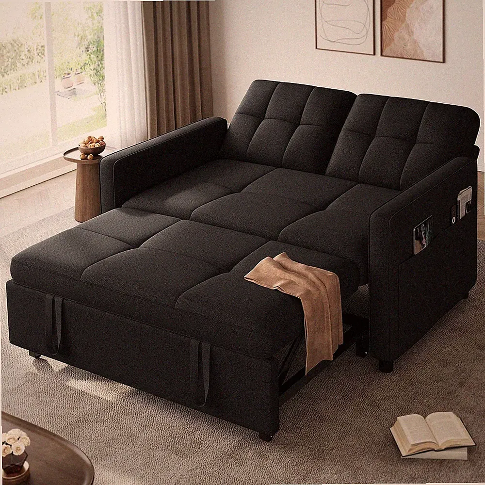 55" Convertible Sofa Bed 19 20260918QWE19 3-in-1 Sleeper Sofa with Iron Frame