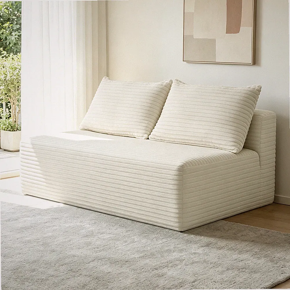 57"Cloud Sectional Couch, 2 Seater sofa Couch for Modern Living Room,(Plush Fab
