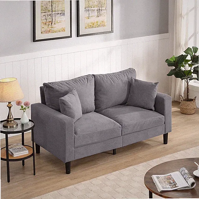 57in Loveseat Sofa Couch 2-Seater Upholstered Sofa Couch Living Room Sofa
