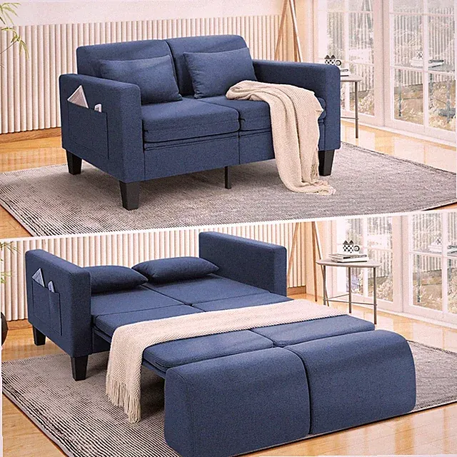 58/74'' Wide Loveseat Sleeper Sofa Bed Convertible Sofa Couch for Family Gift