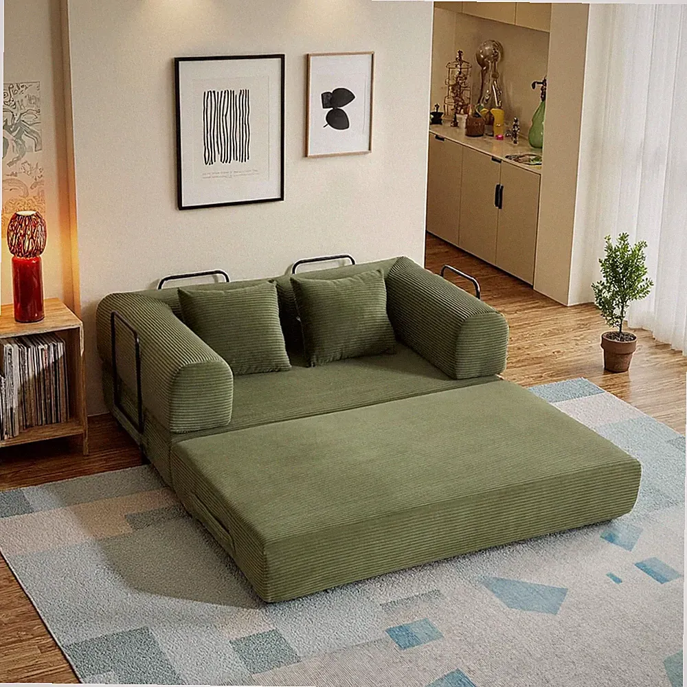 59In Boneless Couch Convertible Futon Sofa Bed Queen for Small Space