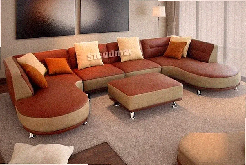 5PC New Modern Leather Sectional Sofa S89P5A (Custom made options available)