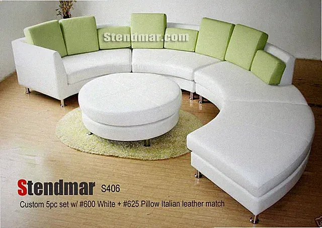 5PC NEW MODERN ROUND Leather Sectional Sofa Set S406BW (Custom Options)