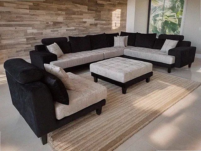 5pc. Reversible Microfiber Grey Sectional Sofa Set S150D5A (Custom made option)