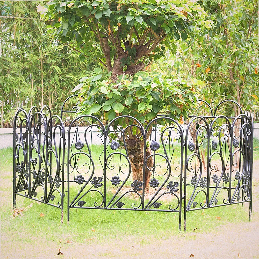 5PCS Heavy Duty Metal Garden Fence Animal Border Tall Rustproof Garden Barrier