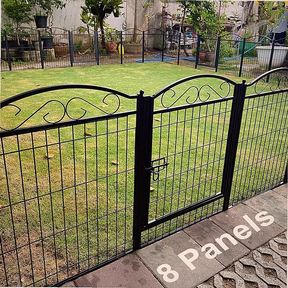5x Decorative Garden Fences and Borders No Dig Metal Panel Edging Animal Barrier