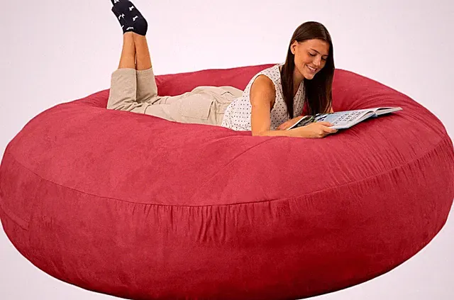 6 Foot Cocoon - 2-In-1 Convertible Bean Bag Bed & Large Bean Bag Chair for Adult