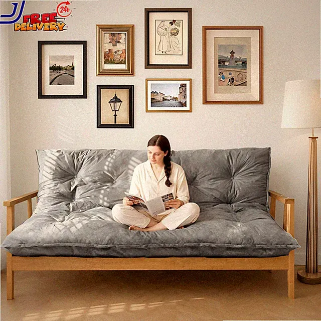 6"Futon Mattress Full Size Tufted Futons Sofa Couch Bed (Frame Not Included)