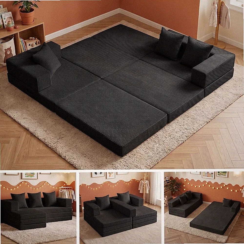 6-in-1 Modular Sectional Sofa, Cloud Couch Design